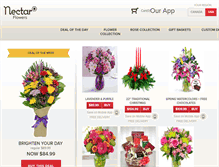 Tablet Screenshot of nectarflowers.com